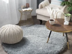 Tapete Redondo Cinzento Claro 140 Cm Cide