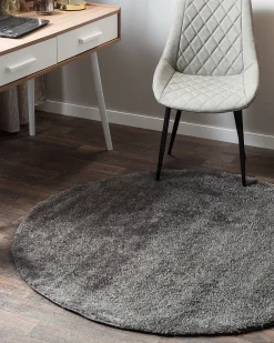 Tapete Redondo Cinzento Escuro 140 Cm Demre