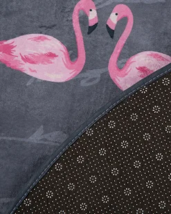 Tapete Redondo Com Padrao De Flamingo 120 Cm Kerte