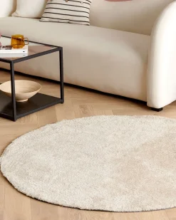 Tapete Redondo Creme Claro 140 Cm Demre