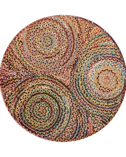 Tapete Redondo De Algodao Multicolor 140 Cm Yenice