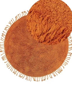 Tapete Redondo De Algodao Laranja 140 Bitlis