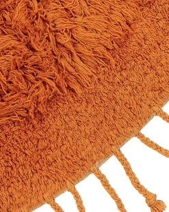 Tapete Redondo De Algodao Laranja 140 Bitlis