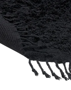 Tapete Redondo De Algodao Preto 140 Bitlis