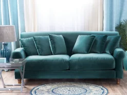 Tapete Redondo De Juta Azul 120 Cm Anadere