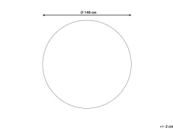 Tapete Redondo De Juta Creme 140 Cm Laleli