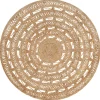 Tapete Redondo De Juta Creme 140 Cm Kerer
