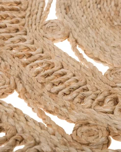 Tapete Redondo De Juta Creme 140 Cm Kerer
