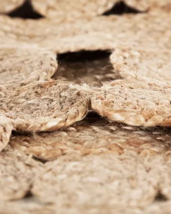 Tapete Redondo De Juta Creme O 120 Cm Birecik