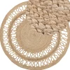 Tapete Redondo De Juta Creme O 120 Cm Dikili