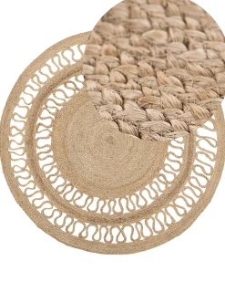 Tapete Redondo De Juta Creme O 120 Cm Dikili