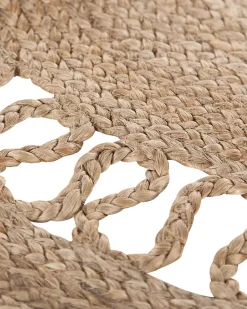Tapete Redondo De Juta Creme O 120 Cm Dikili