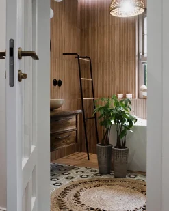 Tapete Redondo De Juta Creme O 120 Cm Dikili