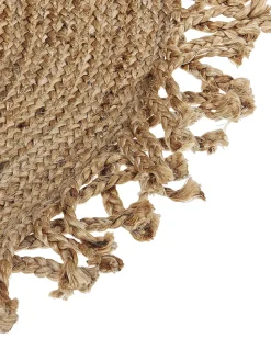 Tapete Redondo De Juta Creme 120 Cm Zonguldak