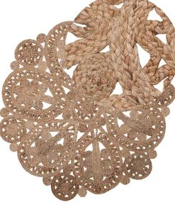Tapete Redondo De Juta Creme O 120 Cm Bucak