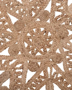 Tapete Redondo De Juta Creme O 120 Cm Bucak