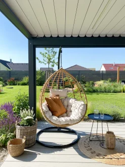 Tapete Redondo De Juta O 120 Cm Creme Ahlat