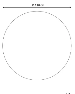 Tapete Redondo Em Algodao E Juta Creme E Preto 120 Cm Yozgat