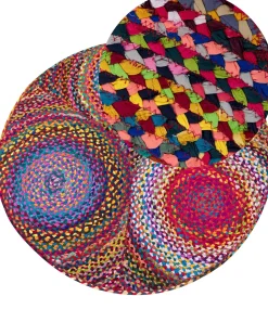Tapete Redondo Em Algodao Multicolor 140 Cm Ladik