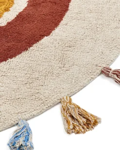 Tapete Redondo Em Algodao Multicolor O 120 Yagci