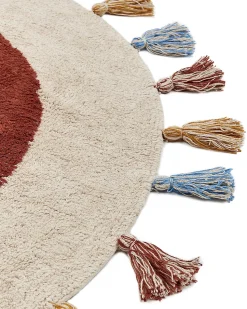 Tapete Redondo Em Algodao Multicolor O 120 Yagci