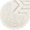 Tapete Redondo Em Algodao Creme 140 Cm Horasan