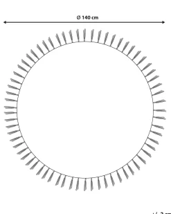 Tapete Redondo Em Algodao Creme 140 Cm Horasan