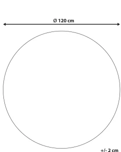 Tapete Redondo Em Juta Creme 120 Cm Golgen