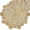 Tapete Redondo Em Juta Creme 135 Cm Gerdek