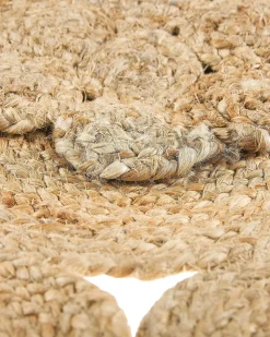 Tapete Redondo Em Juta Creme 135 Cm Gerdek