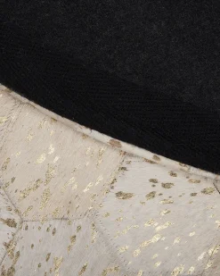 Tapete Redondo Em Pele Genuina Creme 140 Cm Zeytin