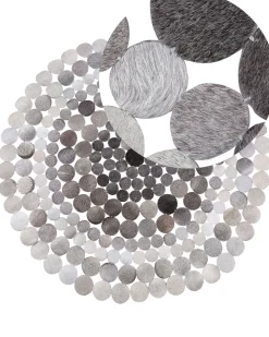 Tapete Redondo Em Pele Genuina Cinzenta 140 Cm Hilvan