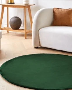 Tapete Redondo Em Viscose Verde O 140 Cm Gesi Ii