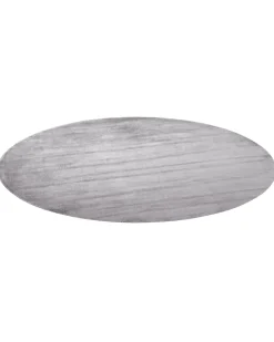 Tapete Redondo Em Viscose Cinzenta Clara 140 Cm Gesi Ii