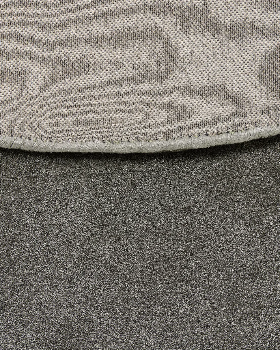 Tapete Redondo Em Viscose Cinzenta Escura 140 Cm Gesi Ii