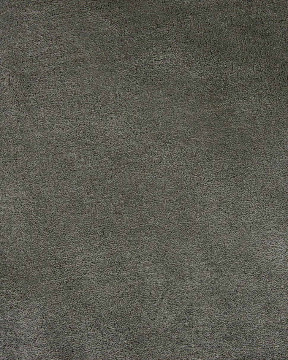 Tapete Redondo Em Viscose Cinzenta Escura 140 Cm Gesi Ii