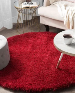 Tapete Redondo Vermelho 140 Cm Cide