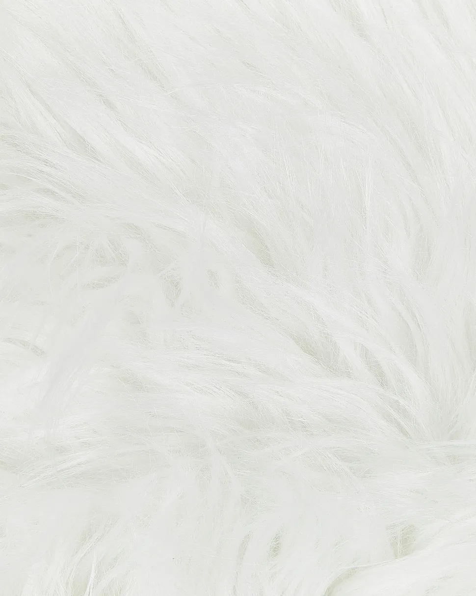 Tapete Tipo Pele De Ovelha Branco 180 X 60 Cm Mamungari