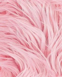 Tapete Tipo Pele De Ovelha Rosa 180 X 60 Cm Mamungari