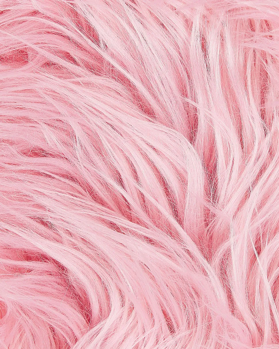 Tapete Tipo Pele De Ovelha Rosa 180 X 60 Cm Mamungari