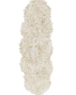 Tapete Tipo Pele De Ovelha Creme 180 X 60 Cm Mamungari