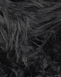 Tapete Tipo Pele De Ovelha Preto 180 X 60 Cm Mamungari