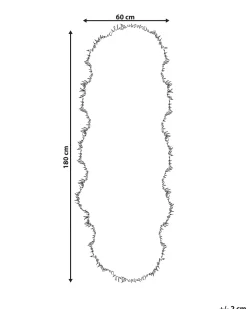 Tapete Tipo Pele De Ovelha Preto 180 X 60 Cm Mamungari