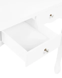 Toucador Com 4 Gavetas E Banco Branco Amour