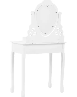 Toucador Com 4 Gavetas E Banco Branco Diva