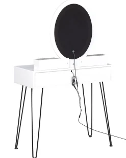 Toucador Com 4 Gavetas E Banco Branco E Preto Soye