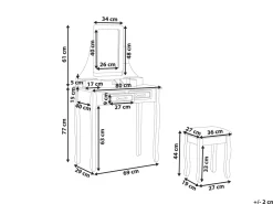 Toucador Com 5 Gavetas E Banco Branco Rayon
