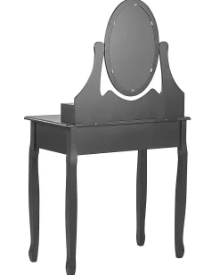 Toucador Com 3 Gavetas E Banco Preto Astre