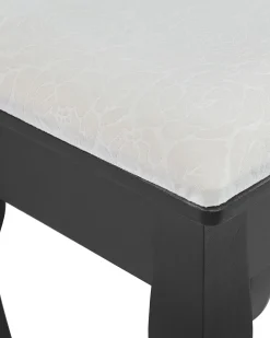 Toucador Com 3 Gavetas E Banco Preto Astre