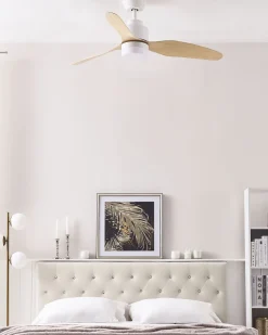 Ventoinha De Teto Branca Com Luz Led Anderson